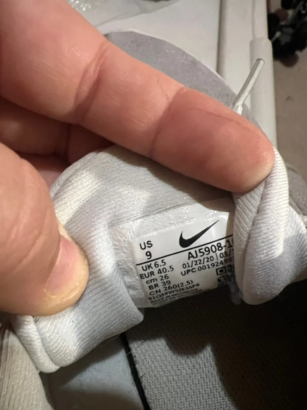 Nike Light Gray and White Flex Running Shoes - Picture 4 of 4